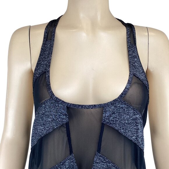 Lululemon Tank Top Size 8 If You’re Lucky Athletic Sheer Mesh Panel Razorback‎ - Picture 5 of 7
